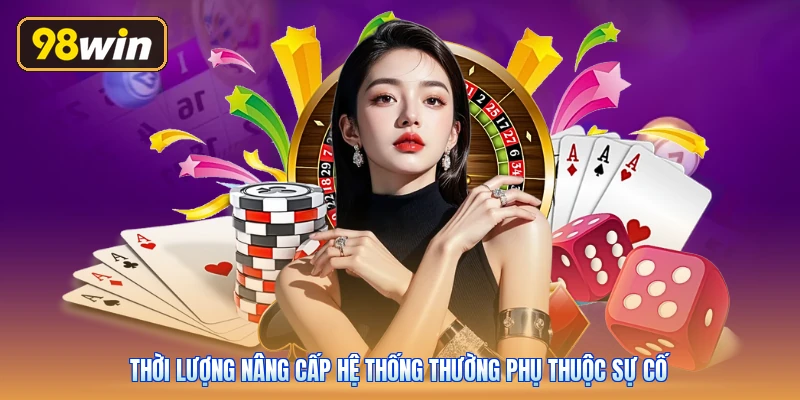 Thời lượng nâng cấp hệ thống thường phụ thuộc sự cố